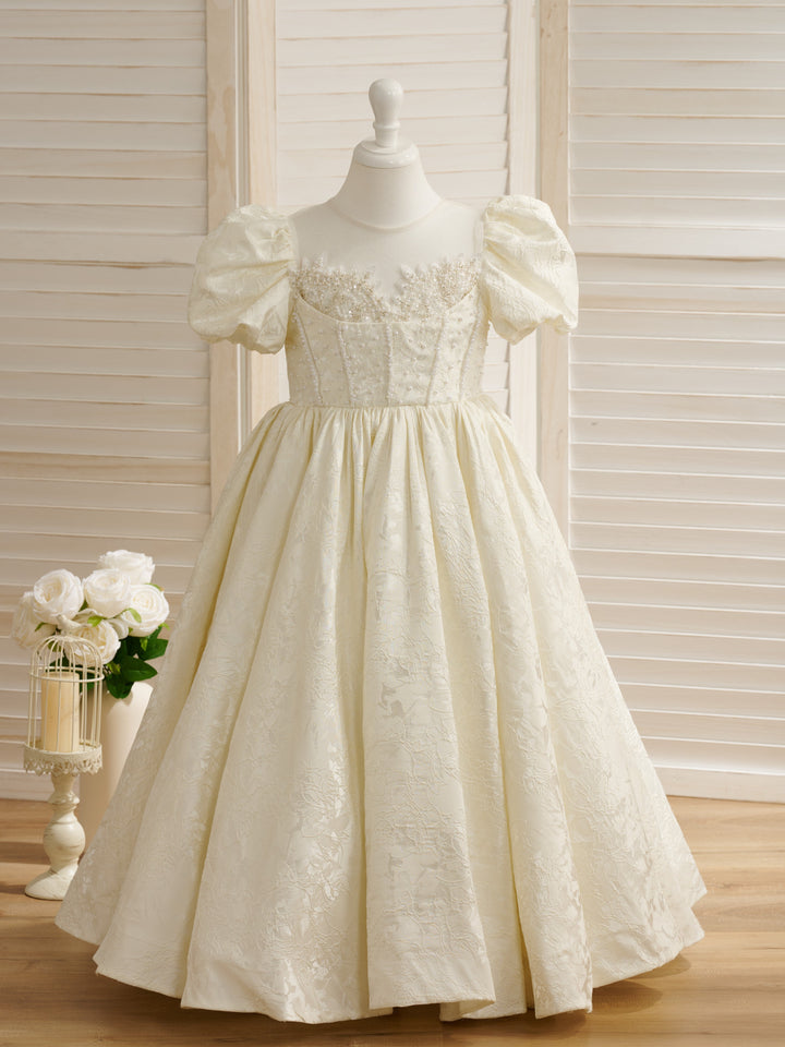 Robe de Bal Princesse pour Fille à Fleurs