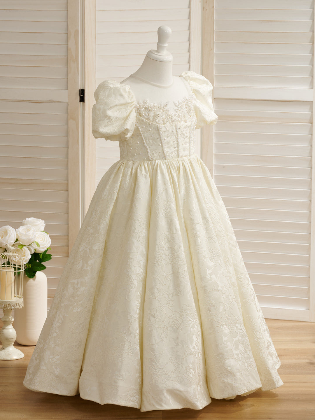 Robe de Bal Princesse pour Fille à Fleurs