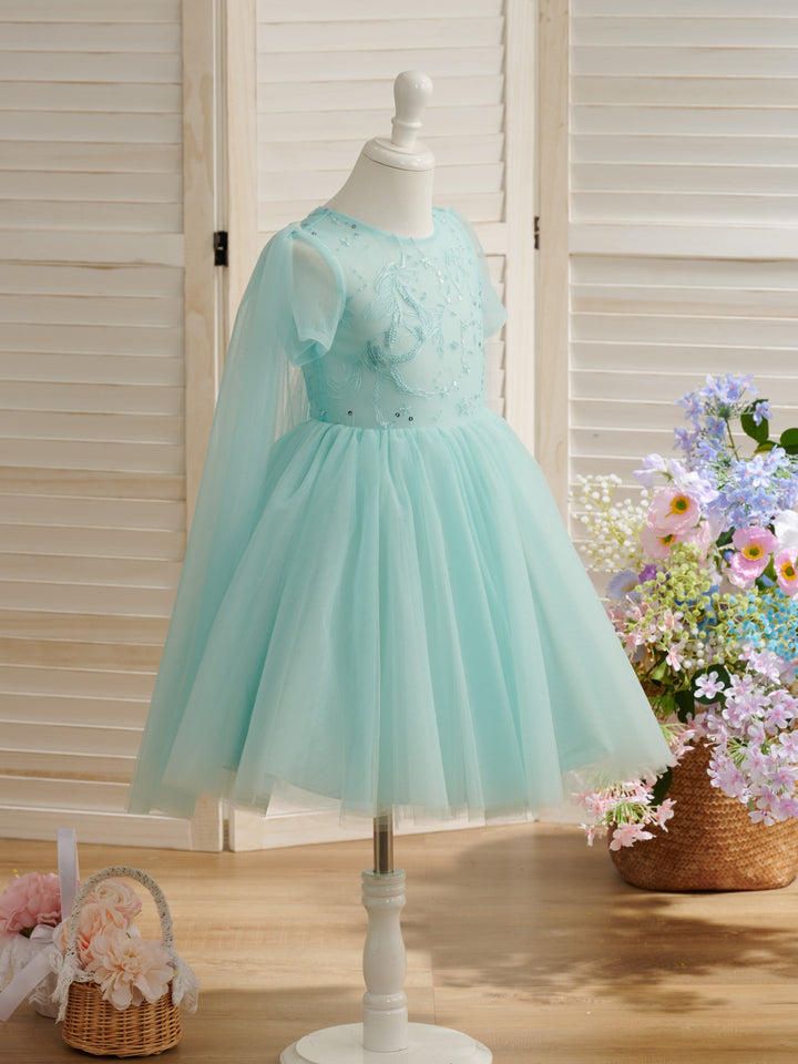 Robe de Bal/Princesse en Tulle Longueur Genou pour Bébé Fille, Tenue de Fête D'Anniversaire pour 1Er Anniversaire