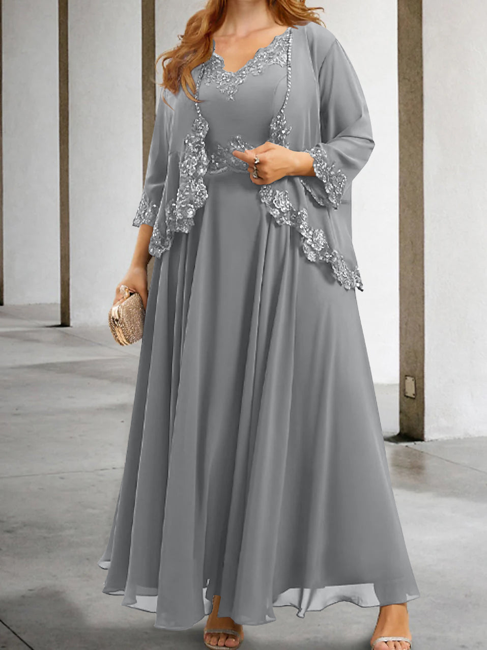 Robes de Mère de la Mariée Coupe A-Line/Princesse avec Appliques et Paillettes