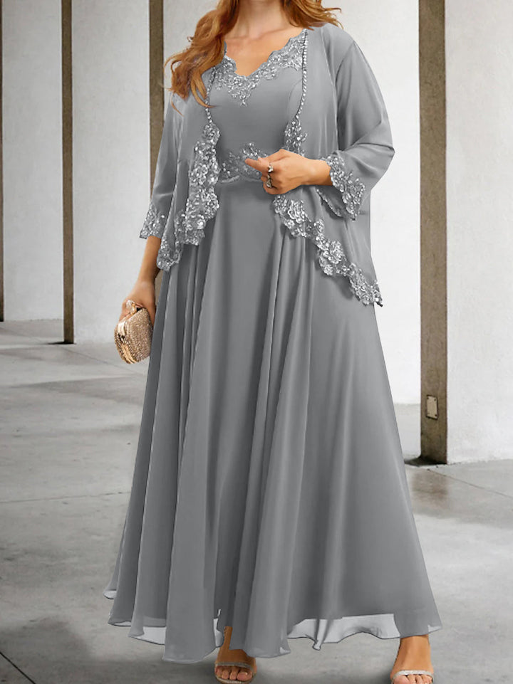 Robes de Mère de la Mariée Coupe A-Line/Princesse avec Appliques et Paillettes
