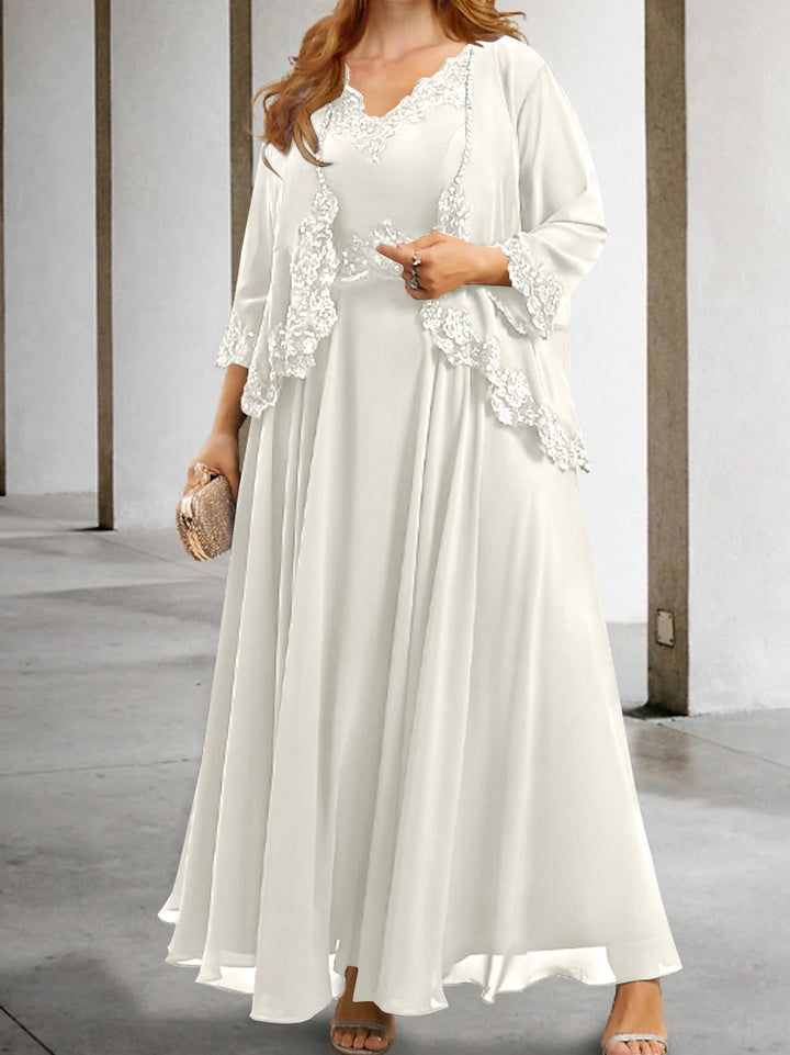 Robes de Mère de la Mariée Coupe A-Line/Princesse avec Appliques et Paillettes