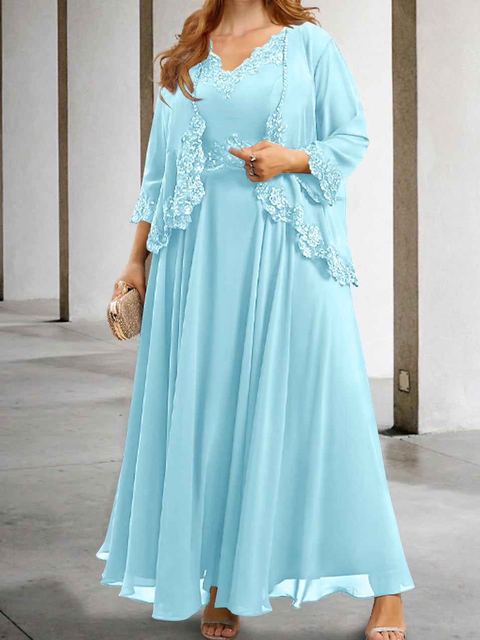 Robes de Mère de la Mariée Coupe A-Line/Princesse avec Appliques et Paillettes