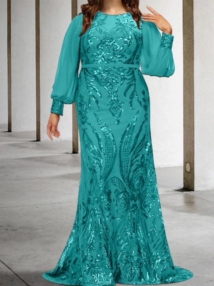 Robes de Mère de la Mariée Fourreau/Colonne avec Paillettes