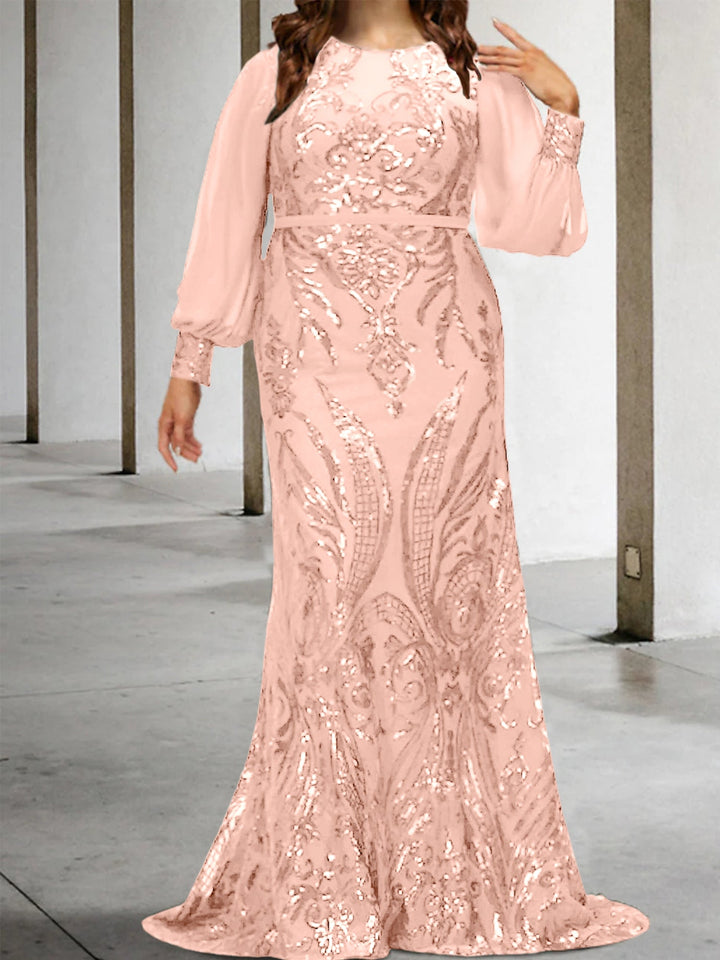 Robes de Mère de la Mariée Fourreau/Colonne avec Paillettes