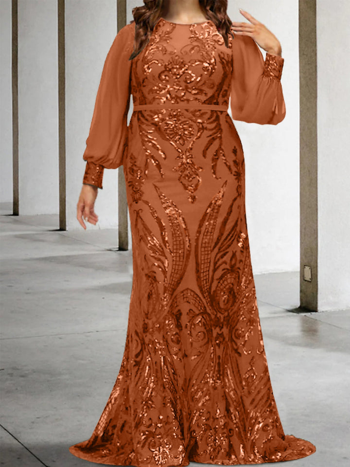 Robes de Mère de la Mariée Fourreau/Colonne avec Paillettes