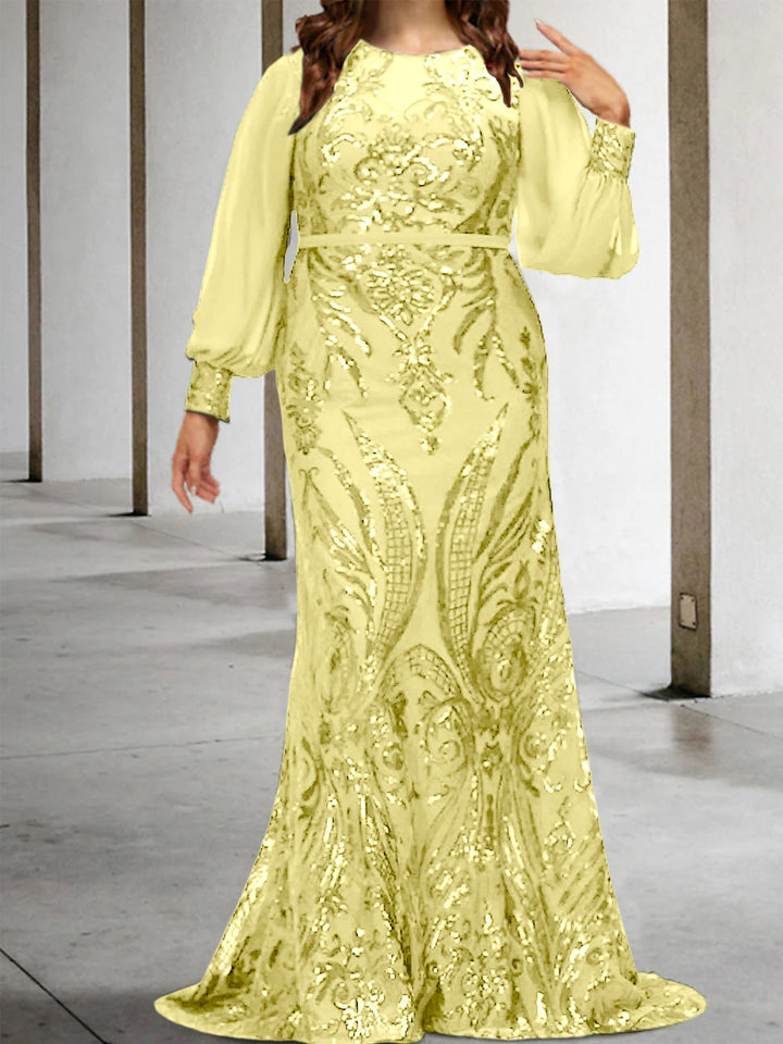 Robes de Mère de la Mariée Fourreau/Colonne avec Paillettes