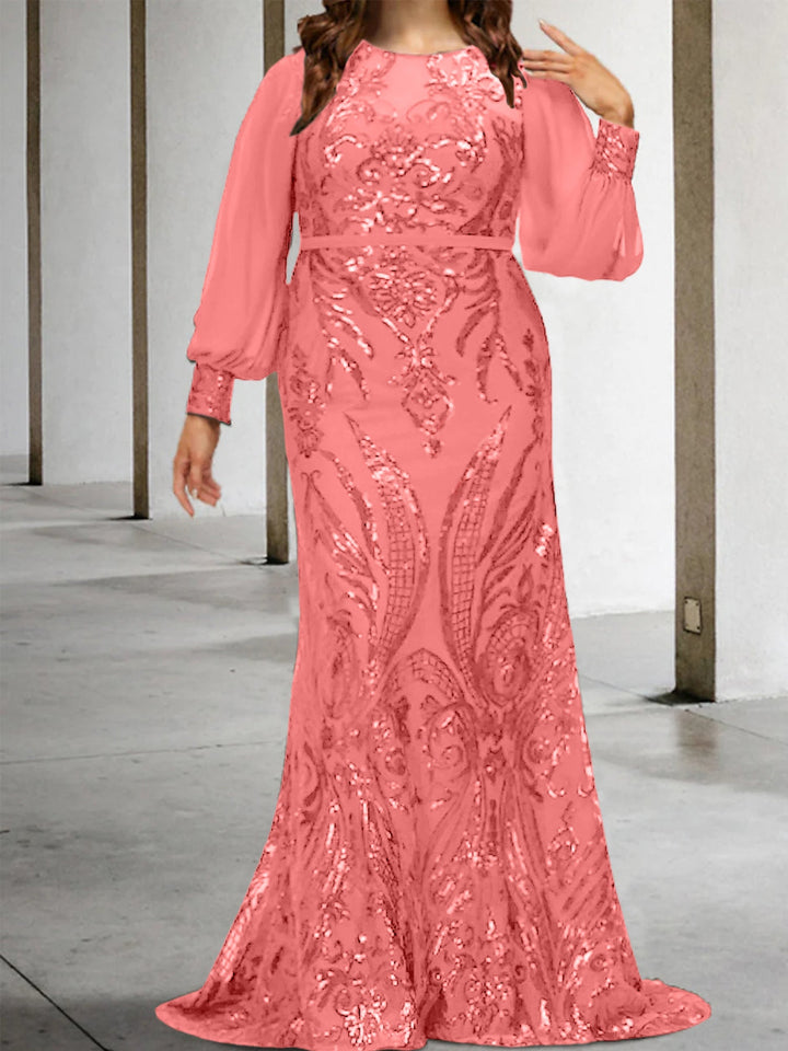 Robes de Mère de la Mariée Fourreau/Colonne avec Paillettes