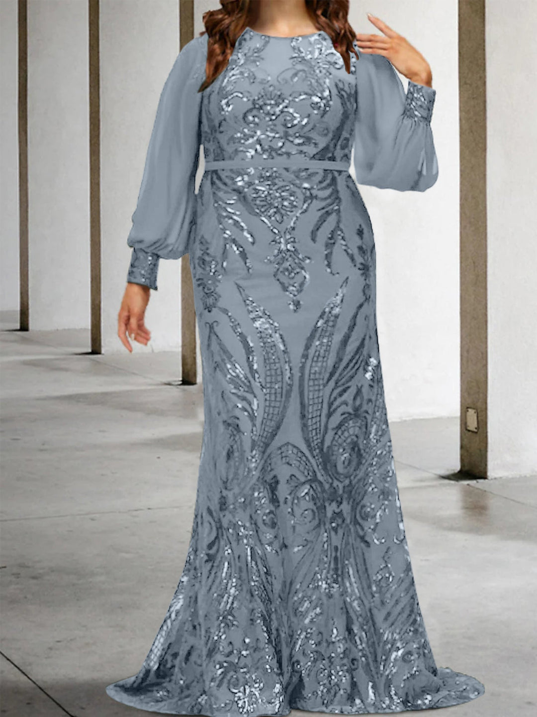 Robes de Mère de la Mariée Fourreau/Colonne avec Paillettes