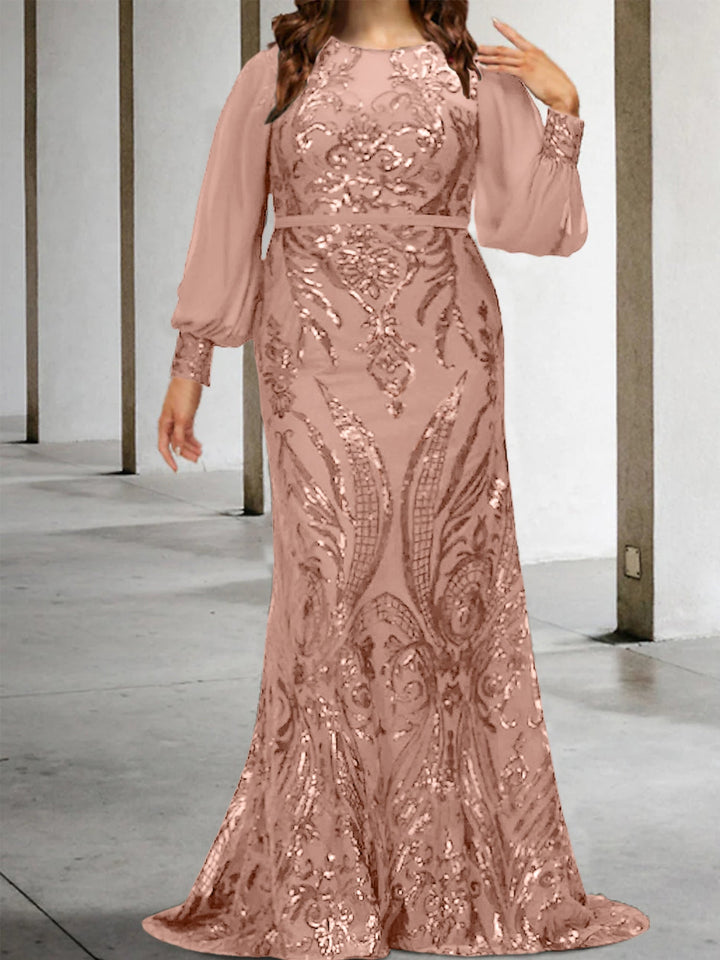 Robes de Mère de la Mariée Fourreau/Colonne avec Paillettes