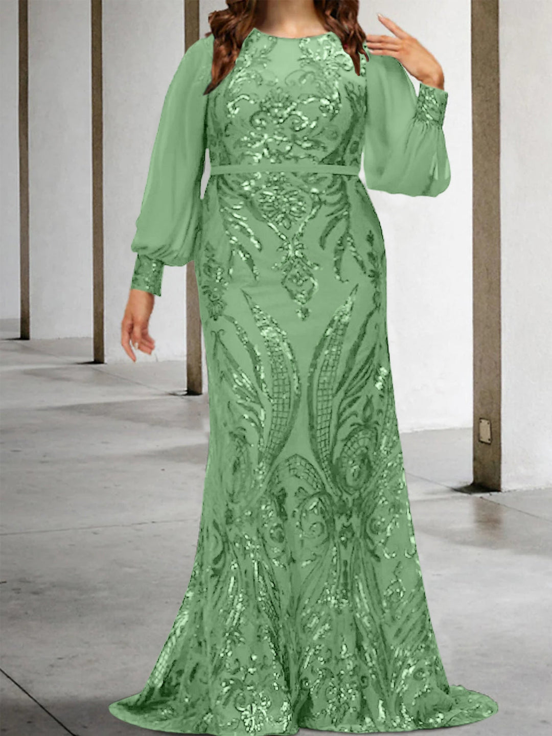 Robes de Mère de la Mariée Fourreau/Colonne avec Paillettes