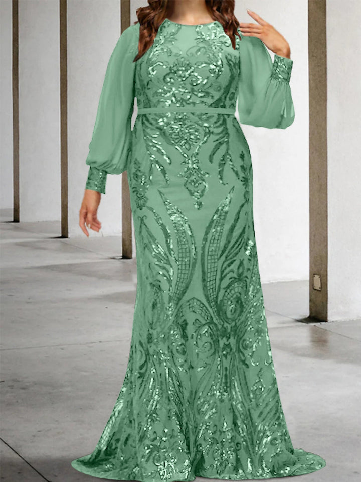 Robes de Mère de la Mariée Fourreau/Colonne avec Paillettes