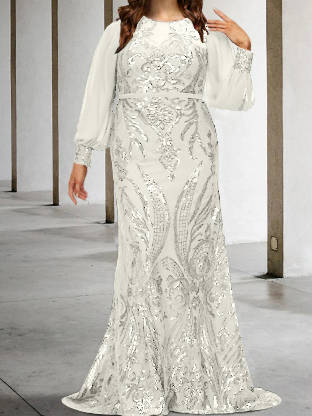 Robes de Mère de la Mariée Fourreau/Colonne avec Paillettes