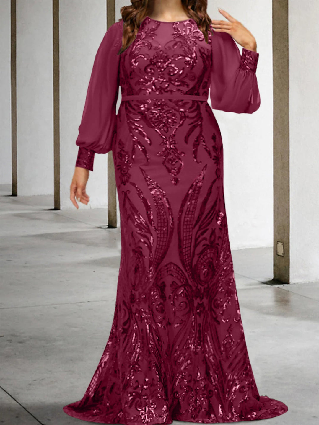 Robes de Mère de la Mariée Fourreau/Colonne avec Paillettes