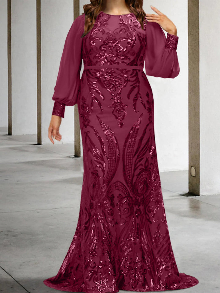 Robes de Mère de la Mariée Fourreau/Colonne avec Paillettes