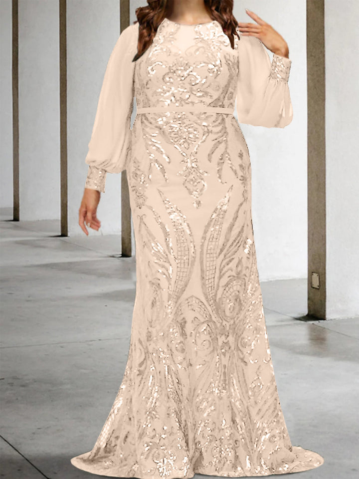Robes de Mère de la Mariée Fourreau/Colonne avec Paillettes