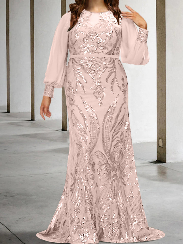 Robes de Mère de la Mariée Fourreau/Colonne avec Paillettes