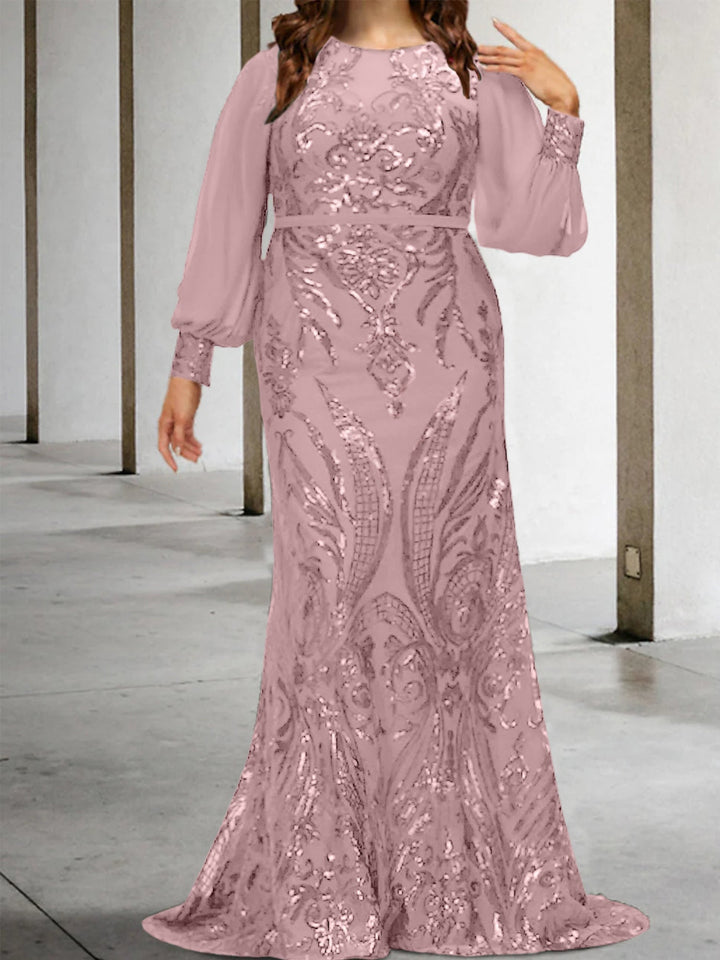 Robes de Mère de la Mariée Fourreau/Colonne avec Paillettes
