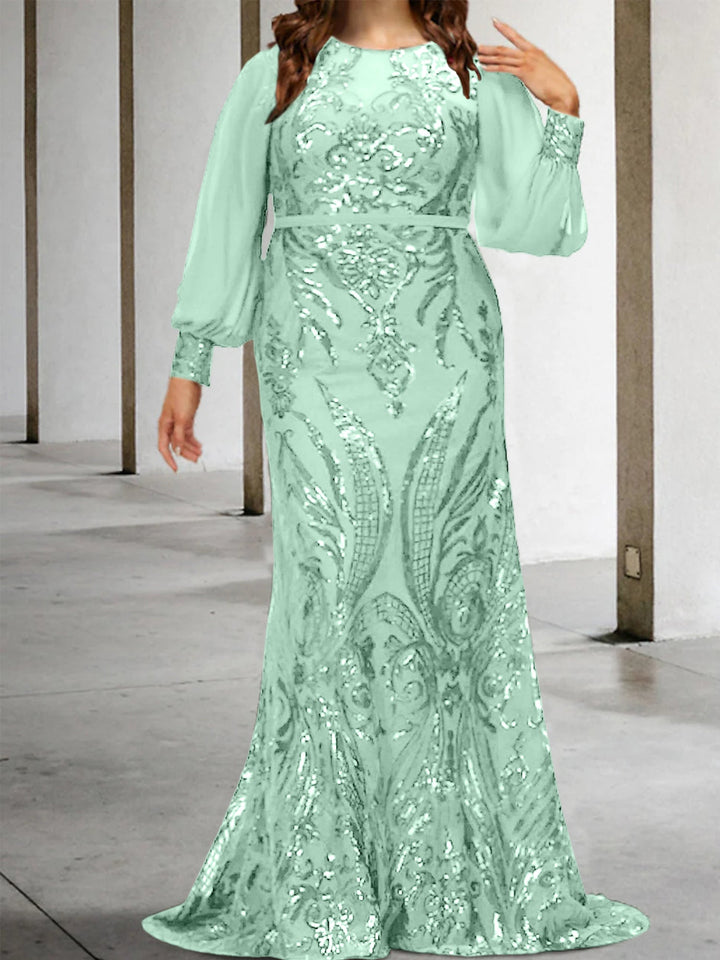 Robes de Mère de la Mariée Fourreau/Colonne avec Paillettes