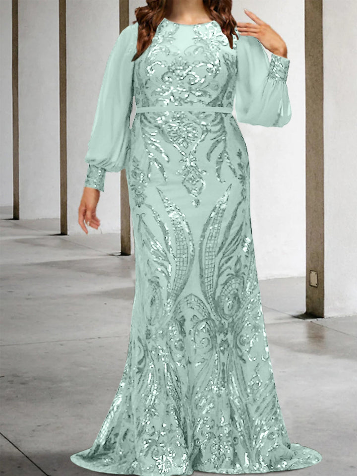 Robes de Mère de la Mariée Fourreau/Colonne avec Paillettes