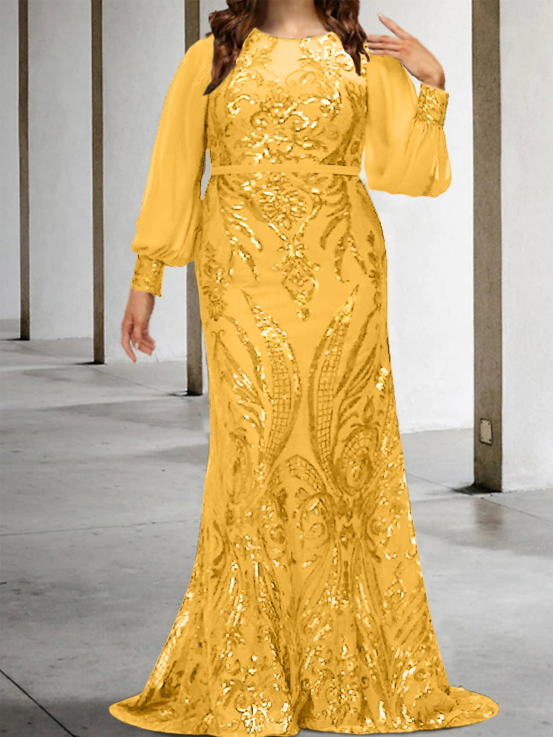 Robes de Mère de la Mariée Fourreau/Colonne avec Paillettes