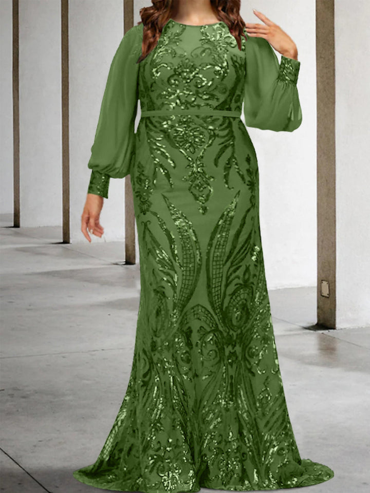 Robes de Mère de la Mariée Fourreau/Colonne avec Paillettes