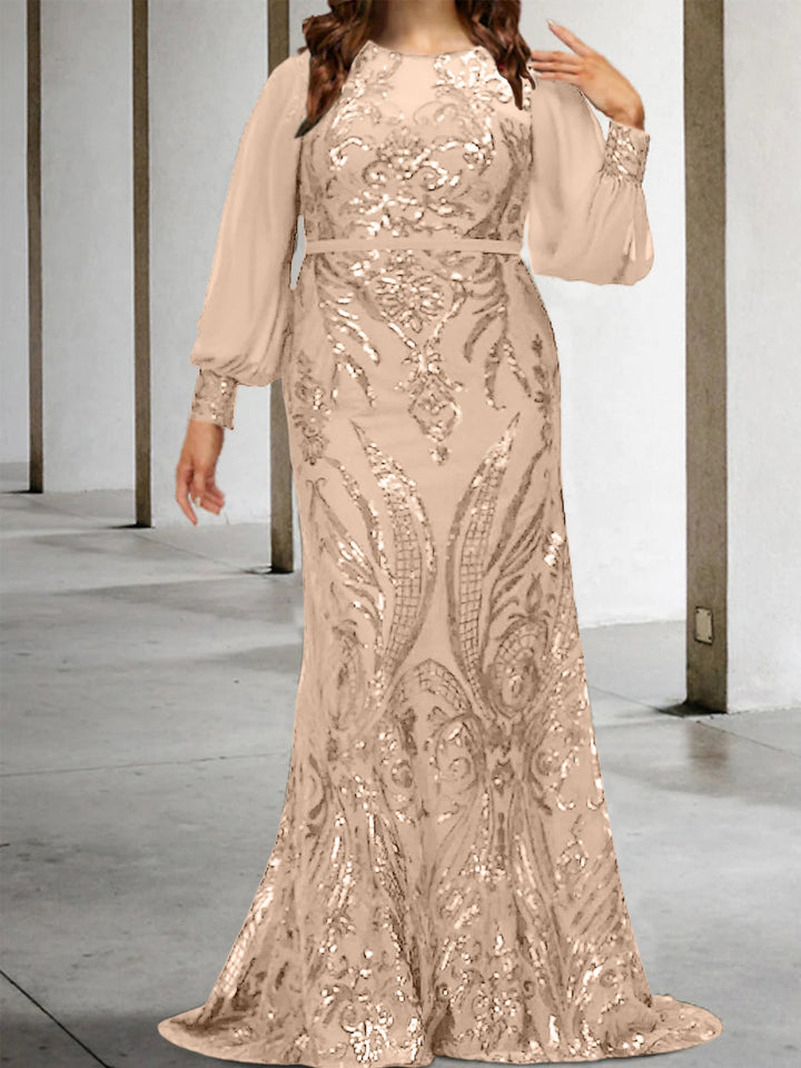 Robes de Mère de la Mariée Fourreau/Colonne avec Paillettes