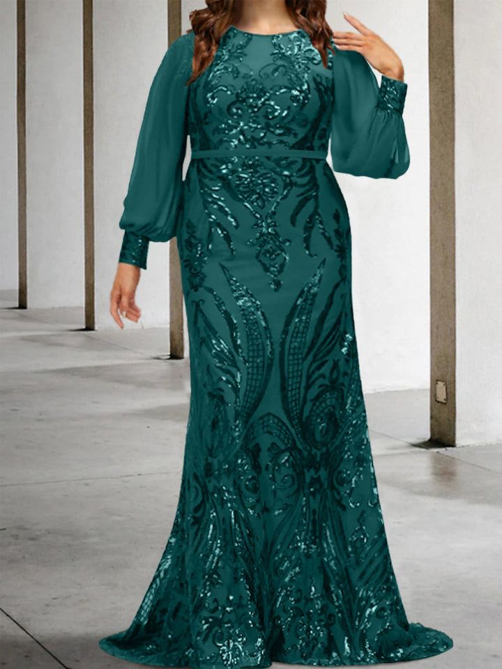 Robes de Mère de la Mariée Fourreau/Colonne avec Paillettes