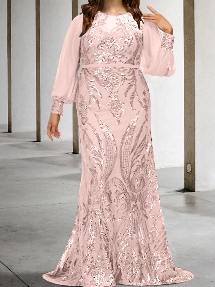 Robes de Mère de la Mariée Fourreau/Colonne avec Paillettes