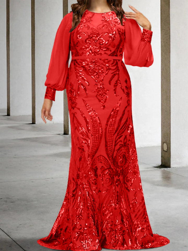 Robes de Mère de la Mariée Fourreau/Colonne avec Paillettes