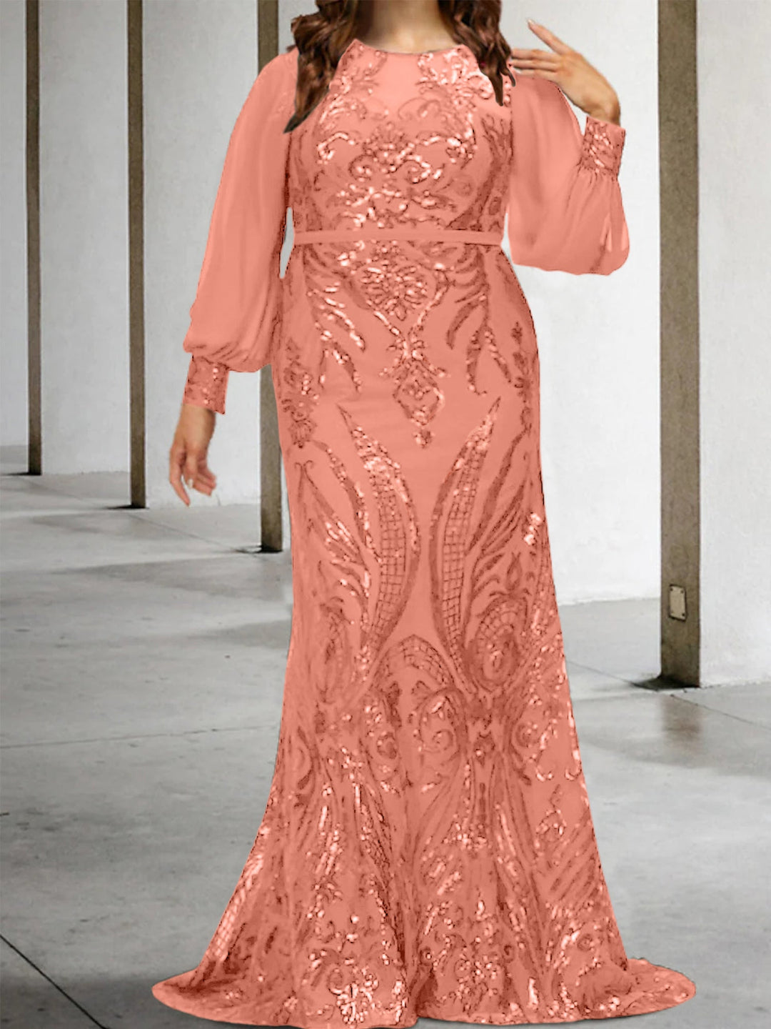 Robes de Mère de la Mariée Fourreau/Colonne avec Paillettes