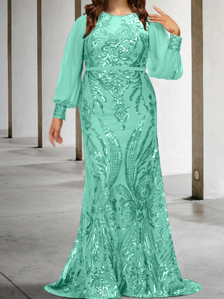 Robes de Mère de la Mariée Fourreau/Colonne avec Paillettes