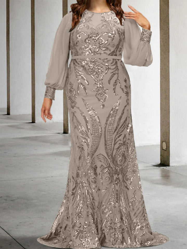 Robes de Mère de la Mariée Fourreau/Colonne avec Paillettes