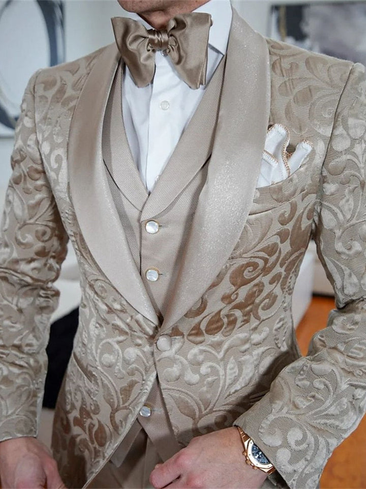 Costumes de Bal pour Hommes, Costumes de Mariage 3 Pièces à Un Bouton