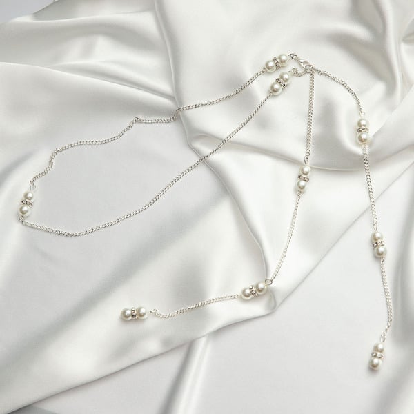 Colliers Élégants avec Perles et Strass pour Mariée