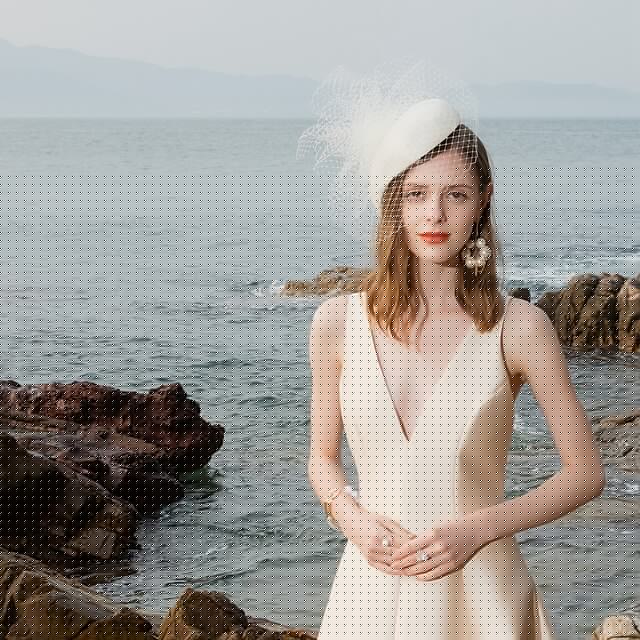 Fascinators Mariage en Lin avec Coiffe à Fleurs