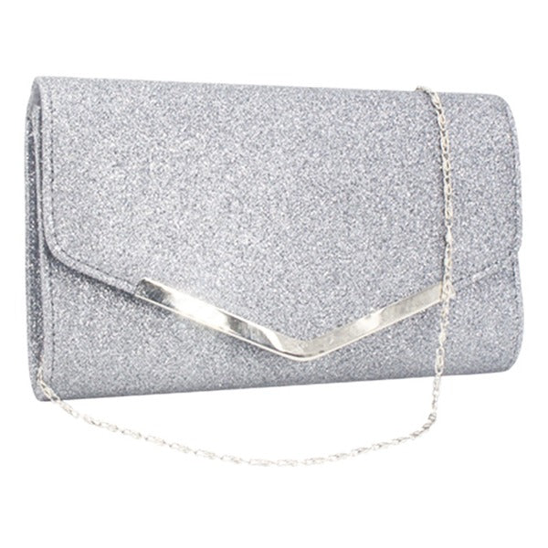Pochettes à Paillettes avec Bordure en Métal