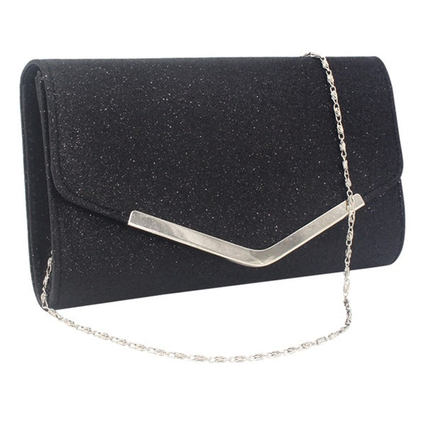 Pochettes à Paillettes avec Bordure en Métal