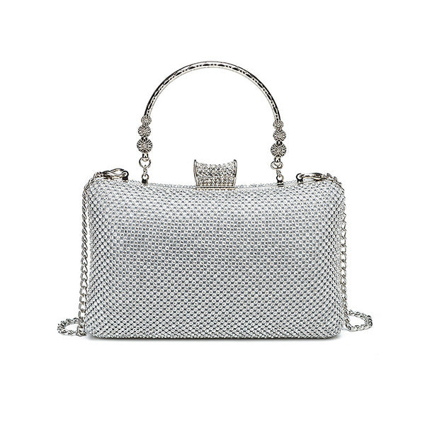 Sacs à Main à Charnière en Strass et Cristal Scintillant