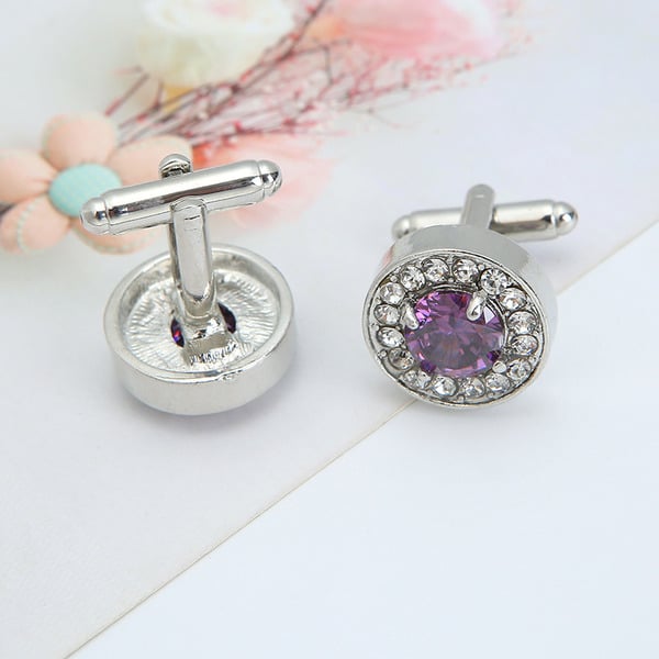 Boutons De Manchette Modernes En Alliage Avec Strass Pour Hommes
