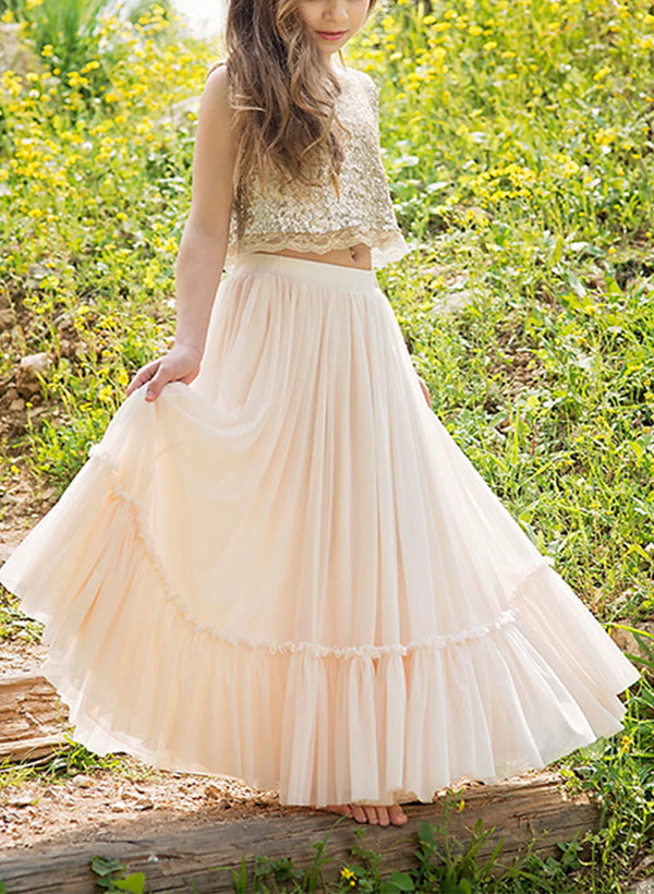 Robes de Demoiselle D'Honneur à Paillettes, Coupe A-Line/Princess, Décolleté en V