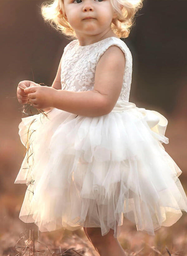 Robe de Bal en Tulle et Dentelle pour Demoiselle D'Honneur