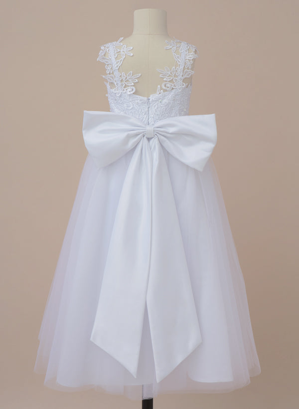 Robes de Demoiselle D'Honneur A-Line/Princess à Col en V avec Nœud