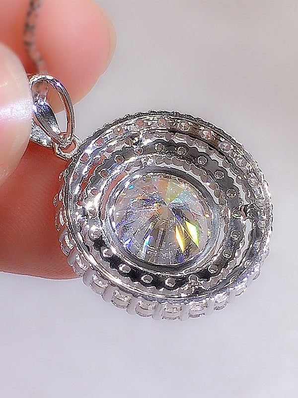 Collier Ras Du Cou Strass Cuivre Mode Géométrique Rond Mariage Saint Valentin Collier Quotidien Bijoux de Mariage