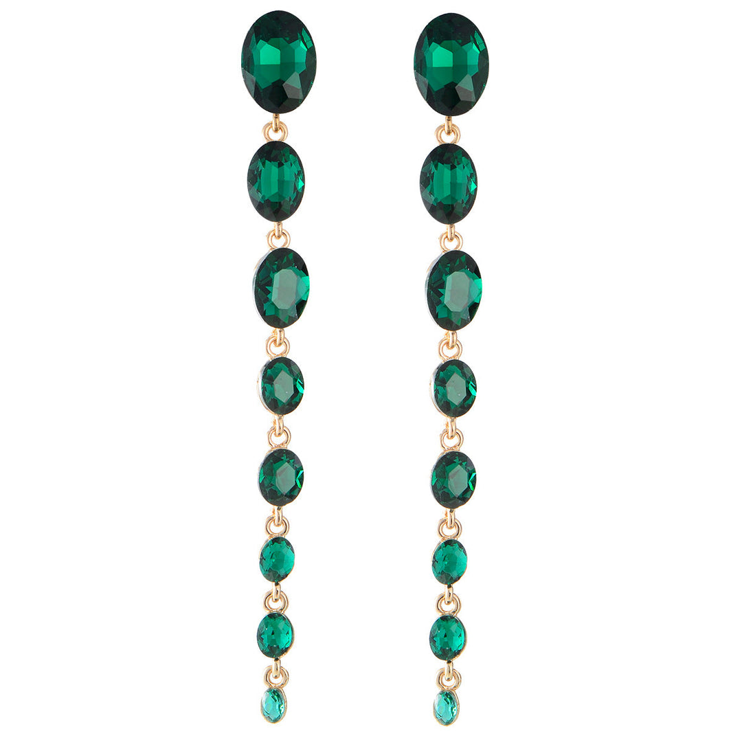 Boucles D'Oreilles Tendance Exagérées en Alliage et Strass