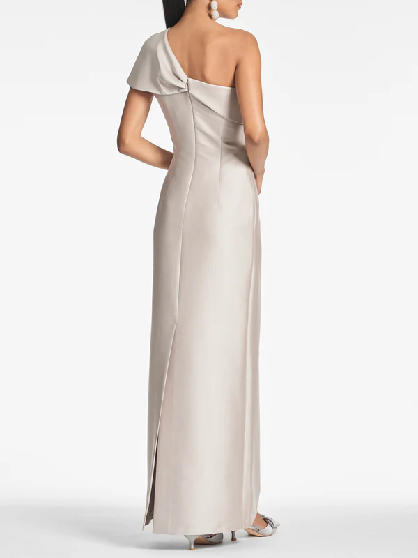 Robes de Mère de la Mariée Fourreau/Colonne à Une Épaule et Longueur Au Sol