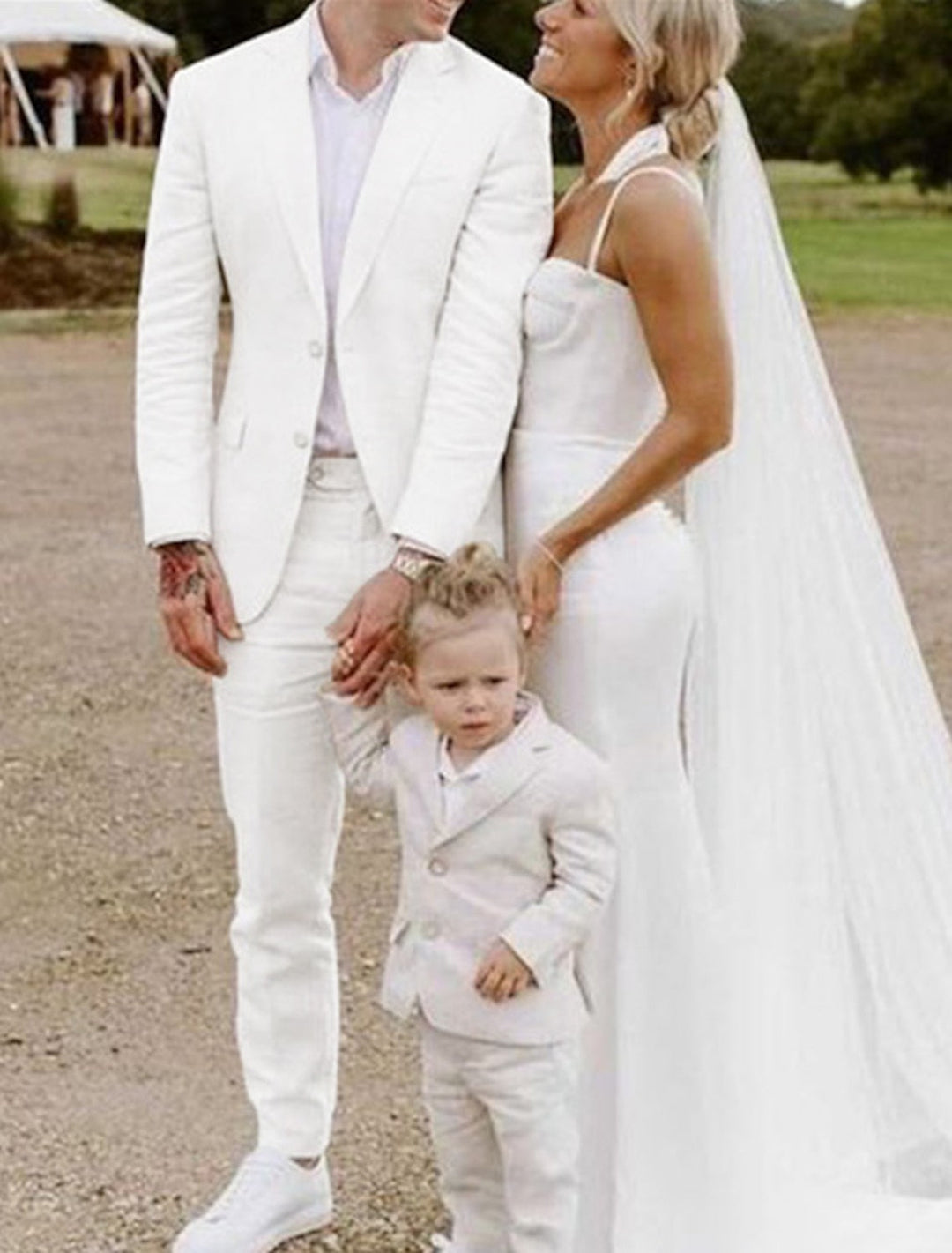 Costumes de Mariage 2 Pièces pour Hommes, Coupe Ajustée, Simple Boutonnage, Deux Boutons, Couleur Unie