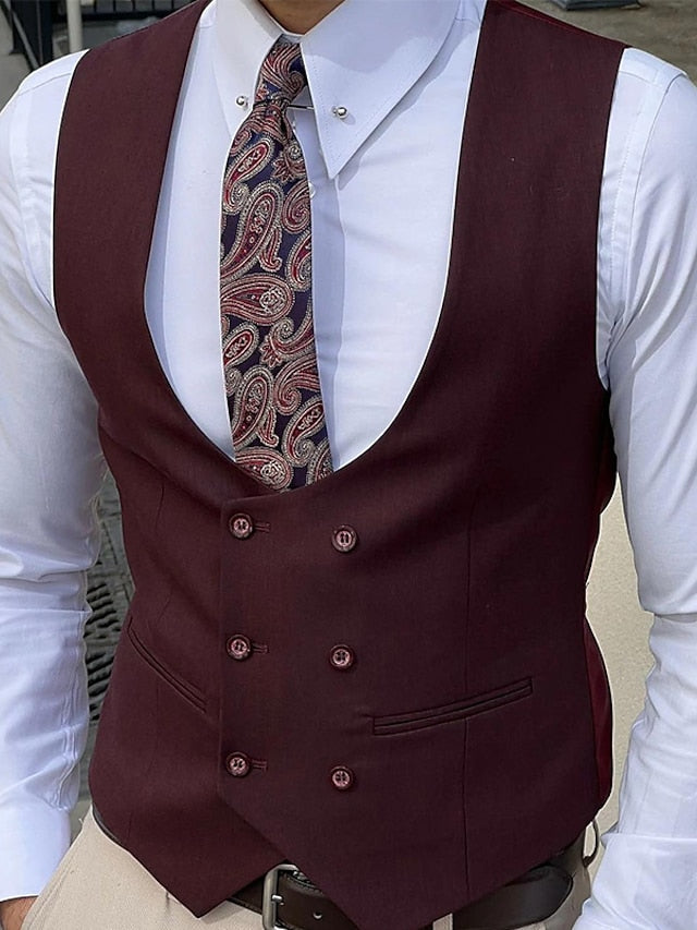 Gilet Croisé à Six Boutons pour Homme
