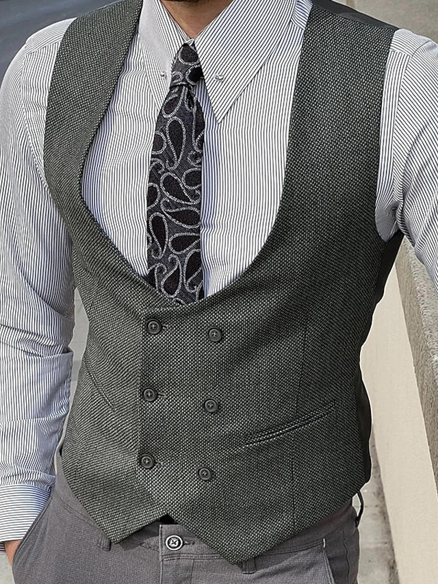 Gilet Croisé à Six Boutons pour Homme