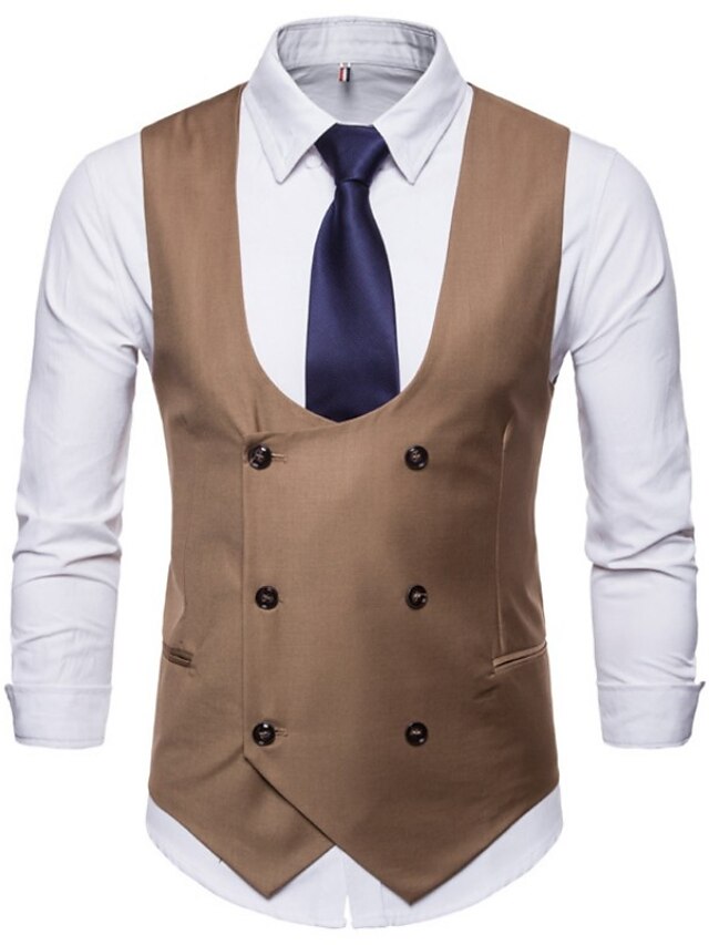 Gilet Croisé à Six Boutons pour Homme